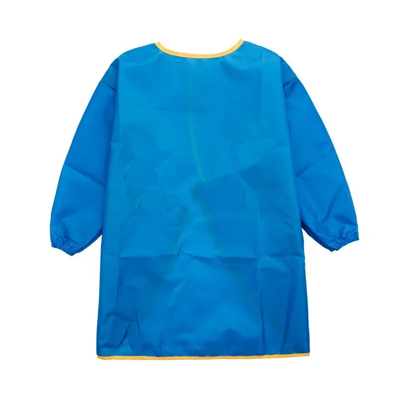 Children Long Sleeve Waterproof Apron for Kid School Art Craft Painting Kitchen Cook Baby Boy Girl Feeding Eat Smock DIY Drawing