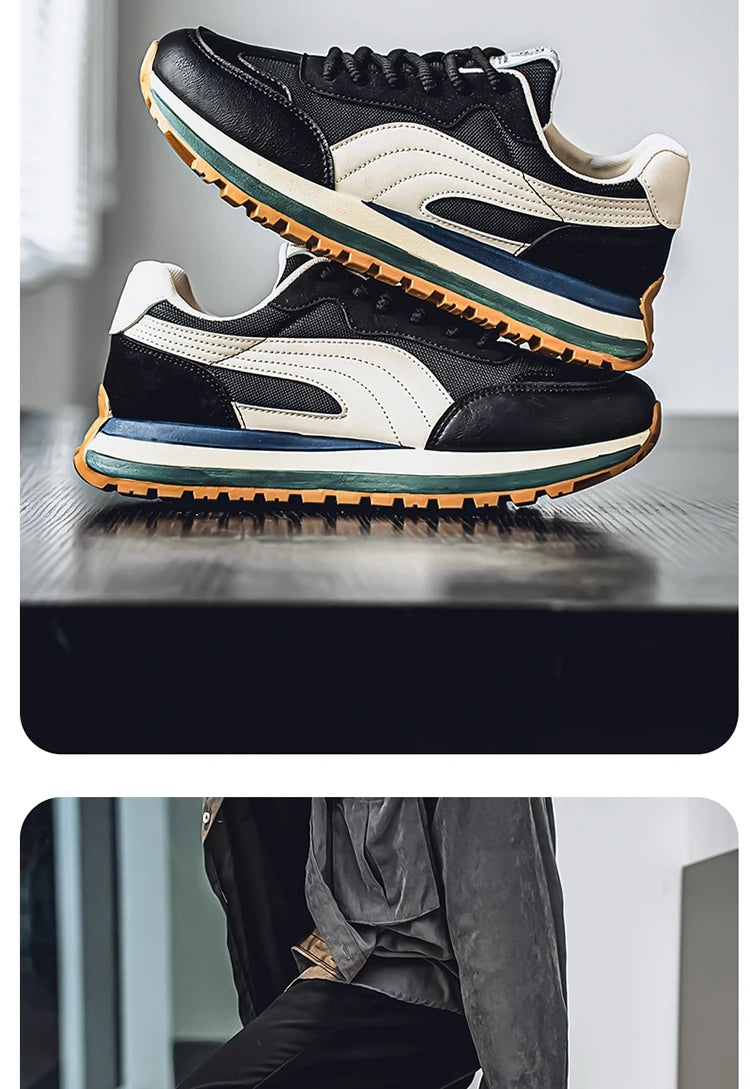 2025 Spring Men's Brand Sneaker Comfortable Platform Sports Shoes Men Non-Slip Breathable Running Shoes Man zapatillas de hombre