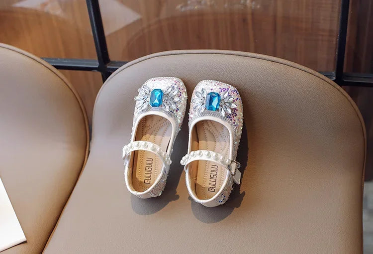 2025 New Fashionable Stylish Princess Crystal Shoes For Girls Children's Dance Kids Shoes Wholesale Medium