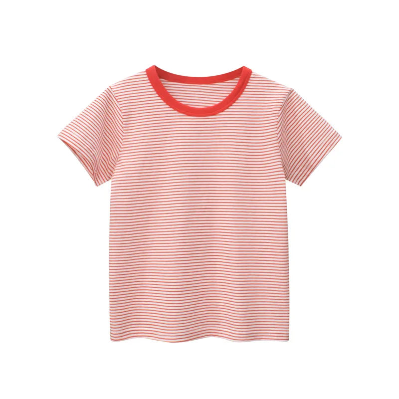 Children Short Sleeve T-shirts Korean Version Kids Clothing Boy Baby Cotton Tees 2-9 Years Summer Cartoon Tops