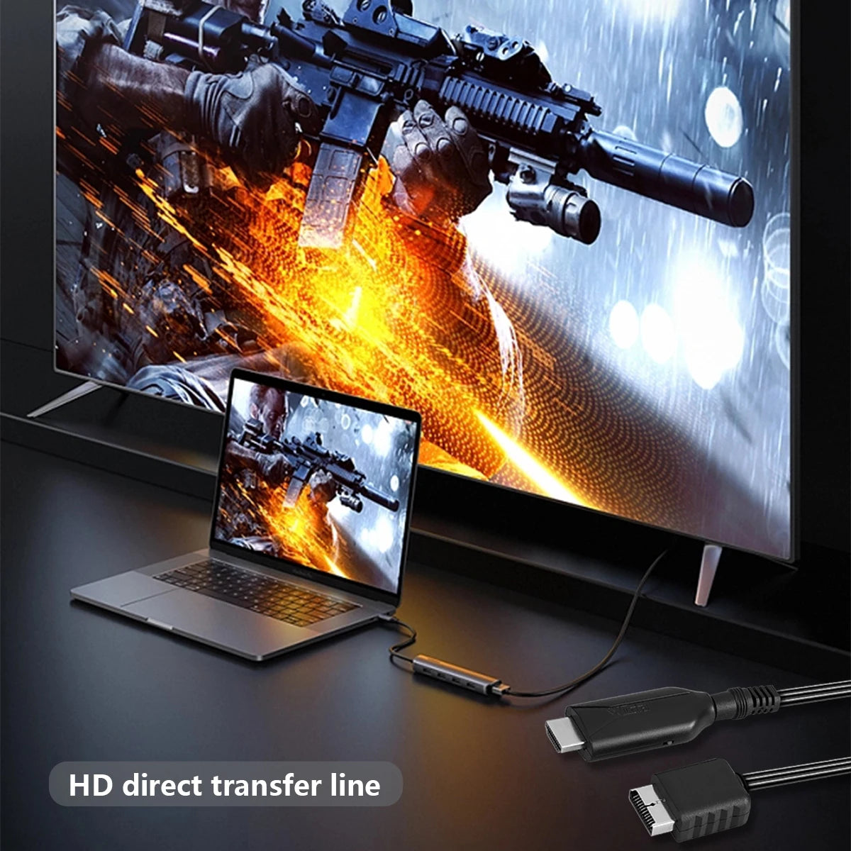 For Playstation 2 HDMI-Compatible Adapter HD Game Console Audio Video Converter Supports for PS2/PS1 Display Modes for HDTV PC