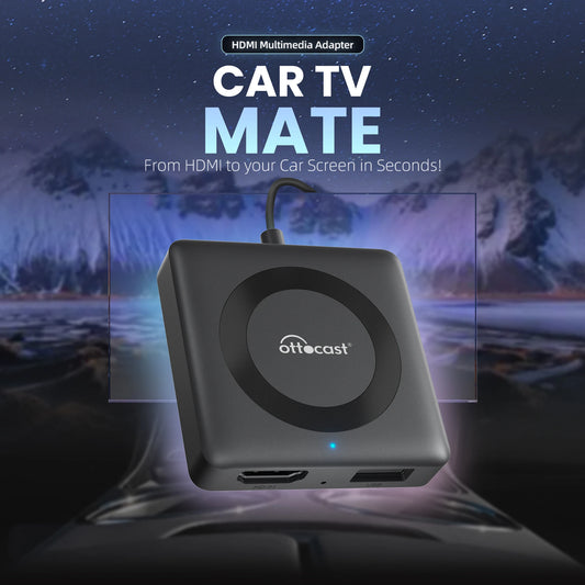 2024 Wireless CarPlay Adapter OTTOCAST Car TV Mate C3 Multimedia Adapter Video Converter for HDMI for TV Sticks Game Consoles