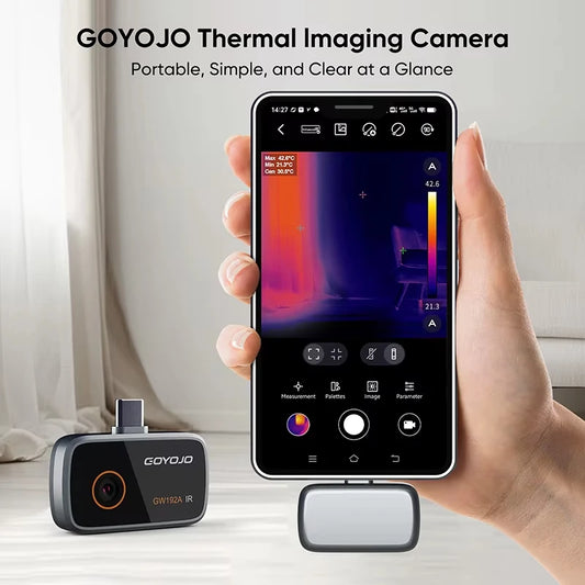 GW192A Thermal Imaging Camera 192X192 Electronics Thermal Camera Repair, for Android Type-C IOS Phone Mobile Thermal Camera
