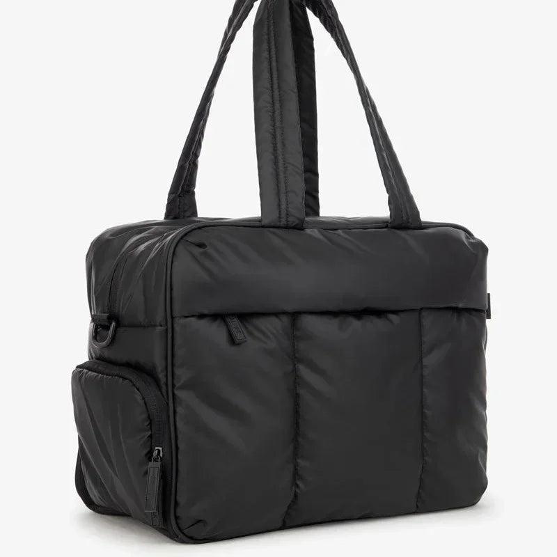 Duffel Weekender Bag Large Capacity Women Multifunction Leisure Travel Puffer Tote Gym Bag Carry on Bag with A Shoe Compartment