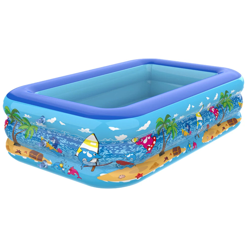 Inflatable Swimming Pool Indoor Outdoor PVC Swimming Pool Cartoon Thickening Swimming Pool for Toddler Kids Pool