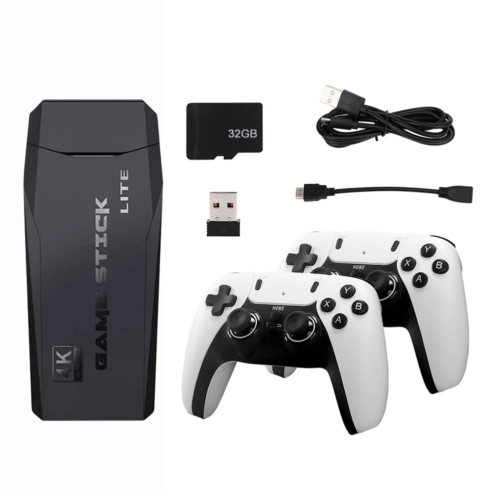 M8 PRO 4K Video Game Console Wireless Controller Gamepad Built-in 10000+ Games Handheld Game Player HD TV Game Stick for PS1 GBA