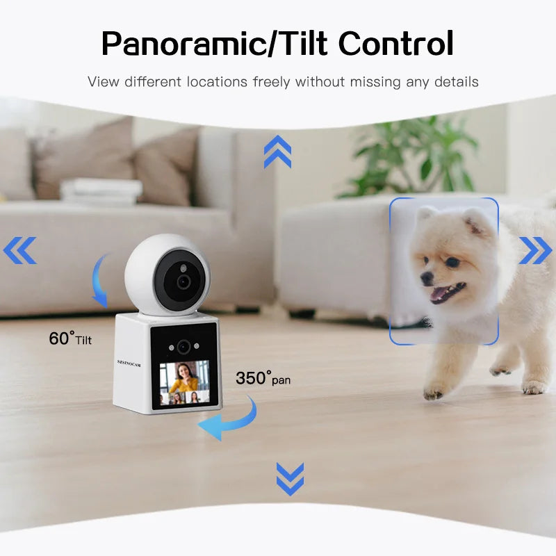 SZSINOCAM 3MP Wireless WIFI Security Camera Video Call Baby Safety Protection Monitor Screen Button Call PTZ Auto Tracking
