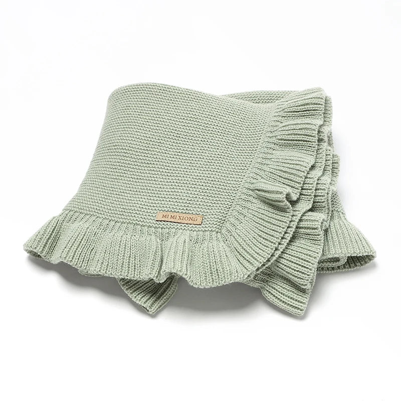 Baby Blankets 90*70cm Knitted Newborn Boys Girls Solid Stroller Swaddle Wrap Sleepsack Reversible Soft Infantil Receiving Quilts