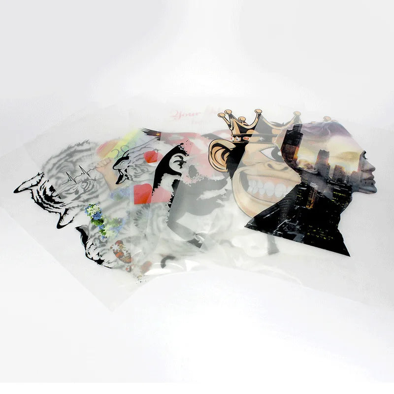 A4 30 Pcs DTF Transfer Film PET Heat Transfer Paper Matte Double-Side Clear Pretreat Sheets for DIY Direct on T-Shirts Bags