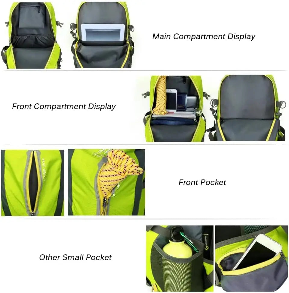 40L Water Resistant Travel Backpack Camping Hiking Laptop Daypack Trekking Climbing Back Bags For Men Women Hiking Supplies