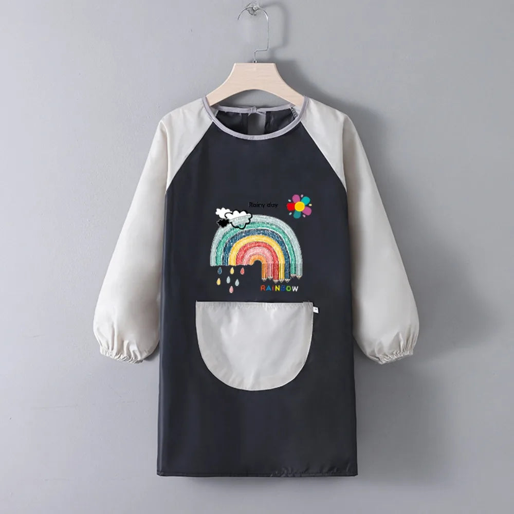 Gifts Polyester Kids Painting Apron Waterproof Long Sleeved Cooking Apron Cosplay Costume Baking Bibs