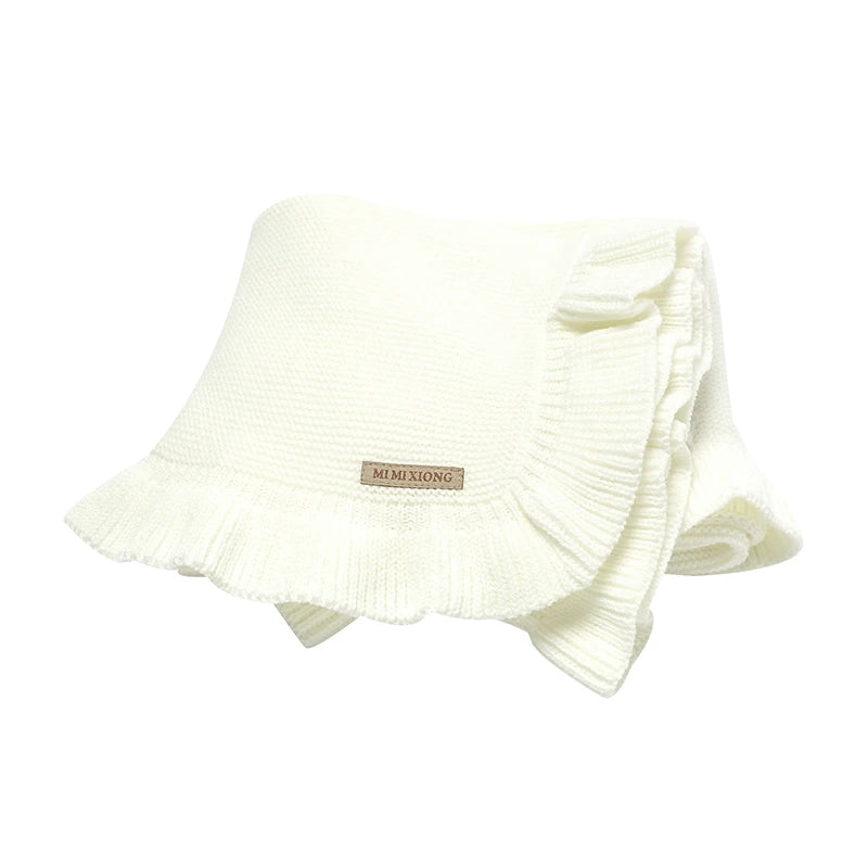 Baby Blankets 90*70cm Knitted Newborn Boys Girls Solid Stroller Swaddle Wrap Sleepsack Reversible Soft Infantil Receiving Quilts