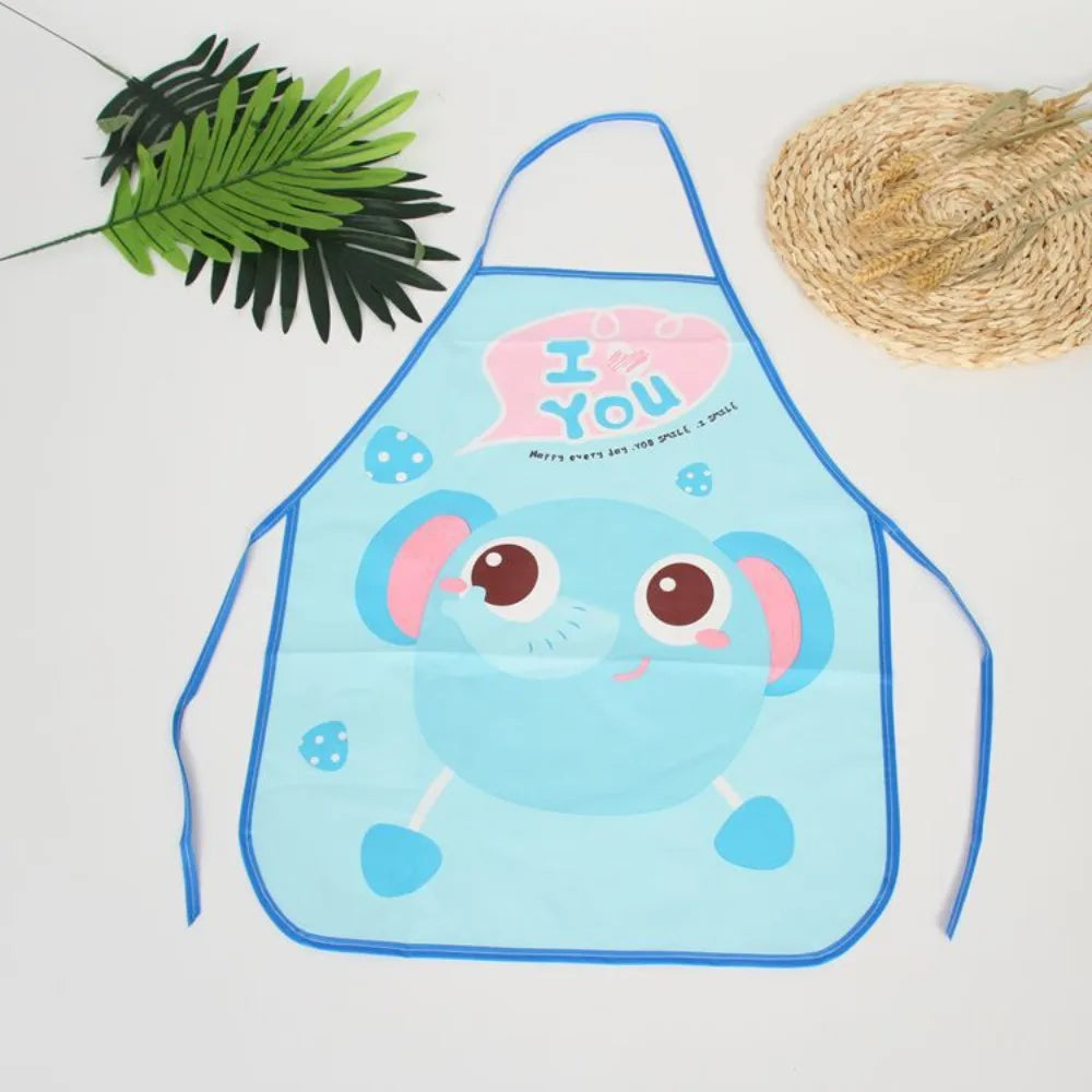 Children Waterproof Apron for Kid School Art Craft Painting Color Palette Printed Baby Feeding Eat Long Sleeve Smock DIY Drawing