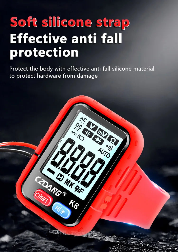 NASAN Digital Multimeter AC/DC Meter Voltage Resistance Meter Electrician LCD Backlight Test Professional Electrical Tester Tool