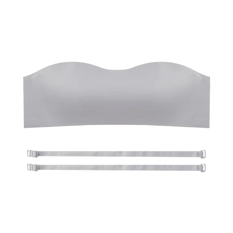 Seamless One-piece Tube Tops Women Removable Pads Intimates Basic Black/White/Skin Womens Strapless Bra Bandeau Sexy Lingerie