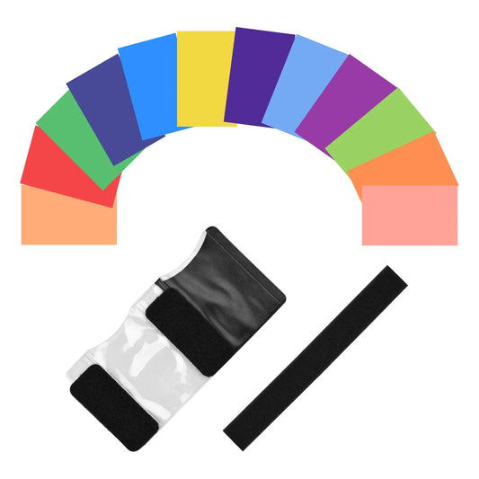 12pcs Universal Camera Flash Gels Lighting Filters Color Correction Filter Kit for Speedlight Easy Installation