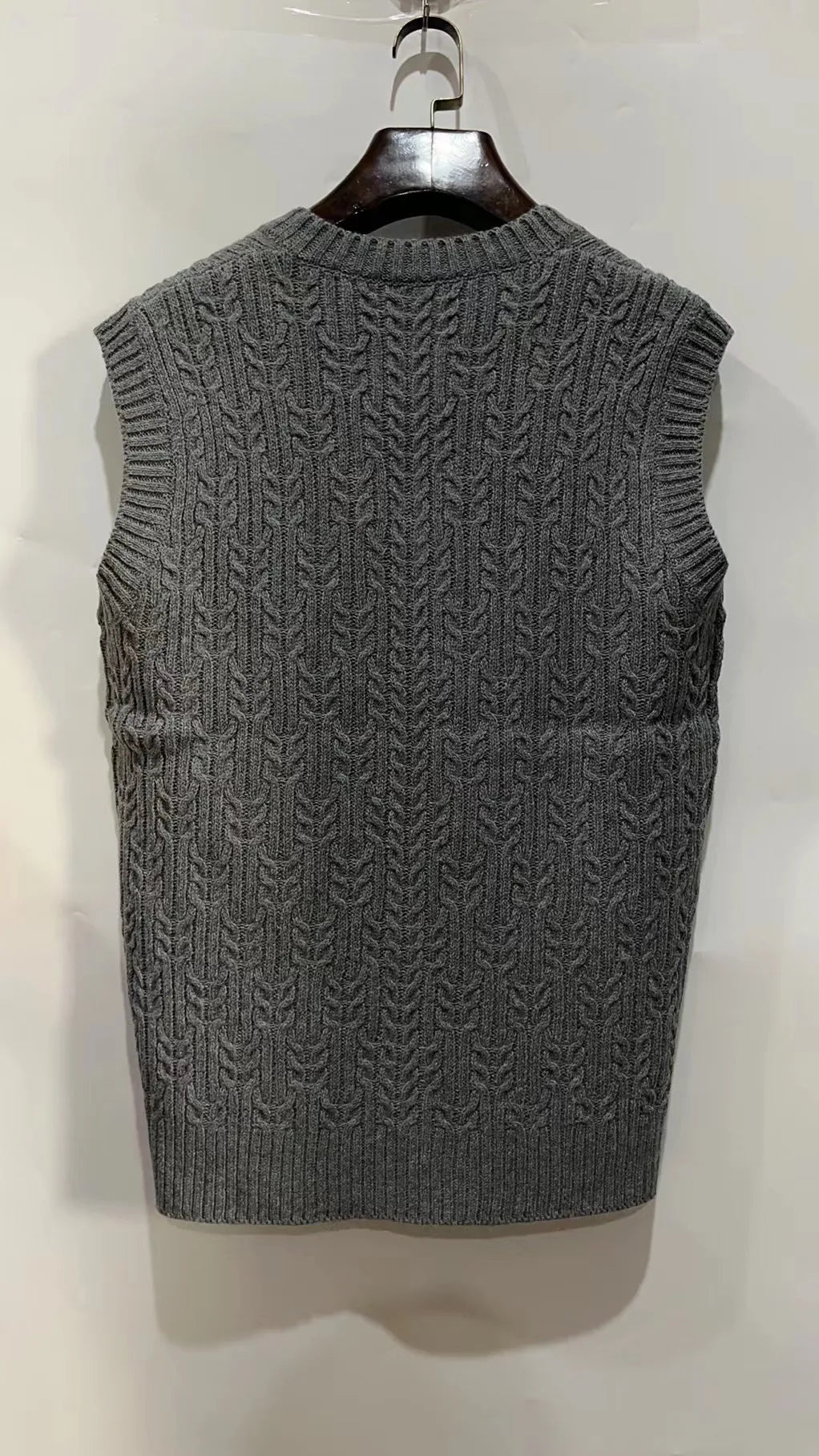 2025 Men's Autumn Winter Warm Casual Knitted Sweater Vest  Sleeveless V Neck Fleece Western Sweaters for Men Sueter Para Hombre