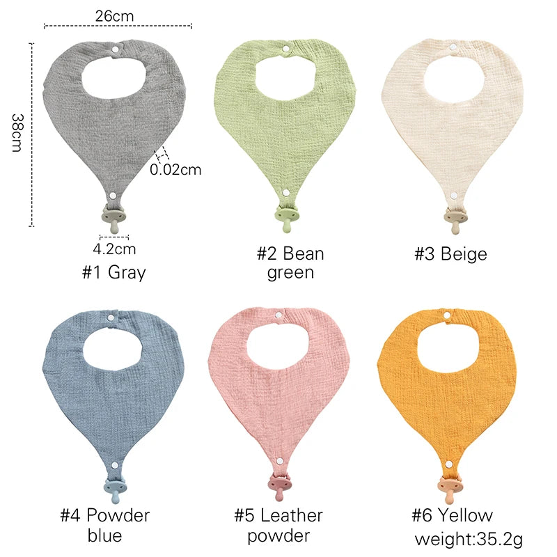 1pcs Baby Bibs Round Newborn Double Cotton Bibs Saliva Towel Baby Feeding Bibs Apron Boys Girls Clothes Kids Children Bandana