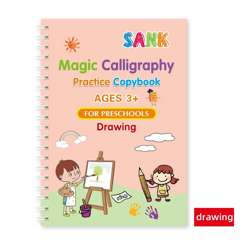 Magical Tracing Workbook Educational Montessori Books for Children Pen Control Training Reusable Calligraphy Copybook for Kids