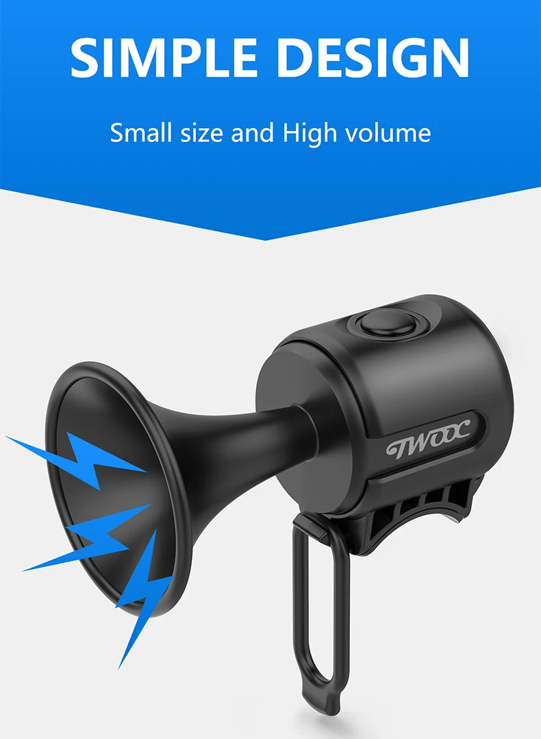 Electric Bicycle Horn 120db Bike Bell IPX4 Waterproof Cycling Warning Alarm For For Kids Scooters Rode MTB Bikes
