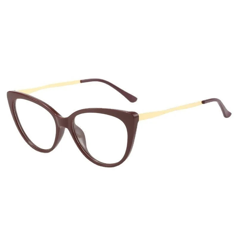 Anti Radiation/Blue Light Eyeglasses Replaceable Lens Cat Eye Computer Glasses