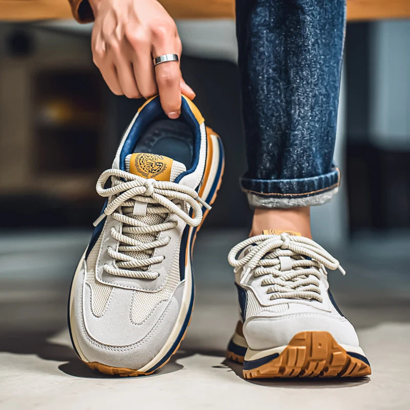 2025 Spring Men's Brand Sneaker Comfortable Platform Sports Shoes Men Non-Slip Breathable Running Shoes Man zapatillas de hombre