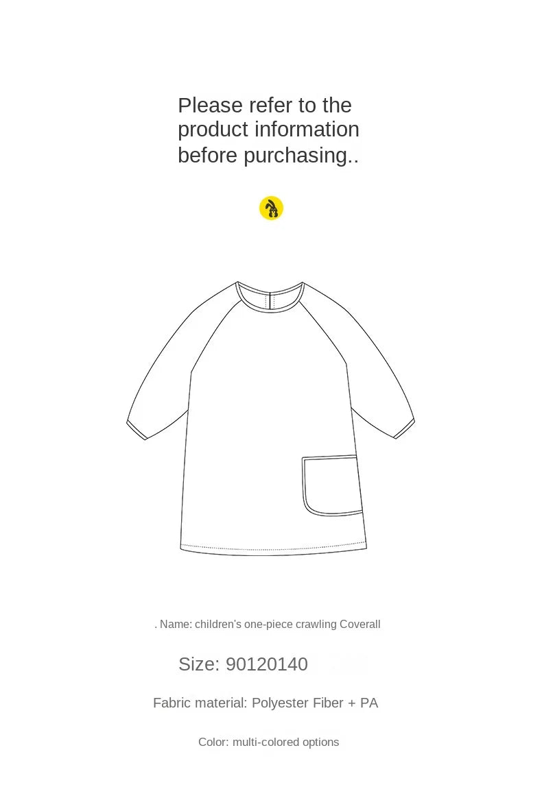 Children's Painting Blouse Waterproof and Anti-dirty Baby Eating Clothes Painting Small Apron Long-sleeved Art Kindergarten Bibs