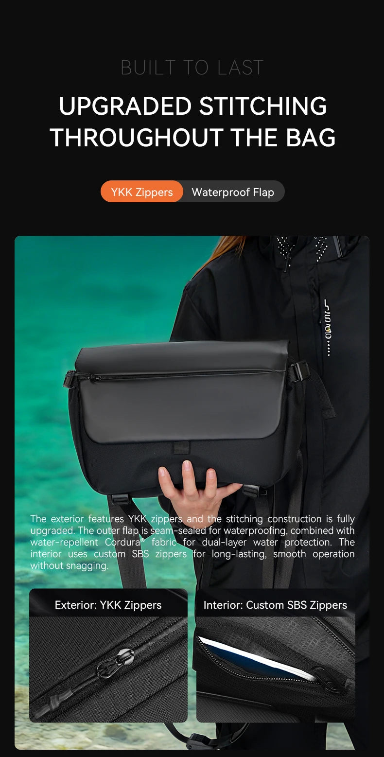 ReeYee A6 4.5L Large Sling Bag, Durable Cordura Waterproof Crossbody Pack, Smart Organization Anti-Theft Shoulder Bag