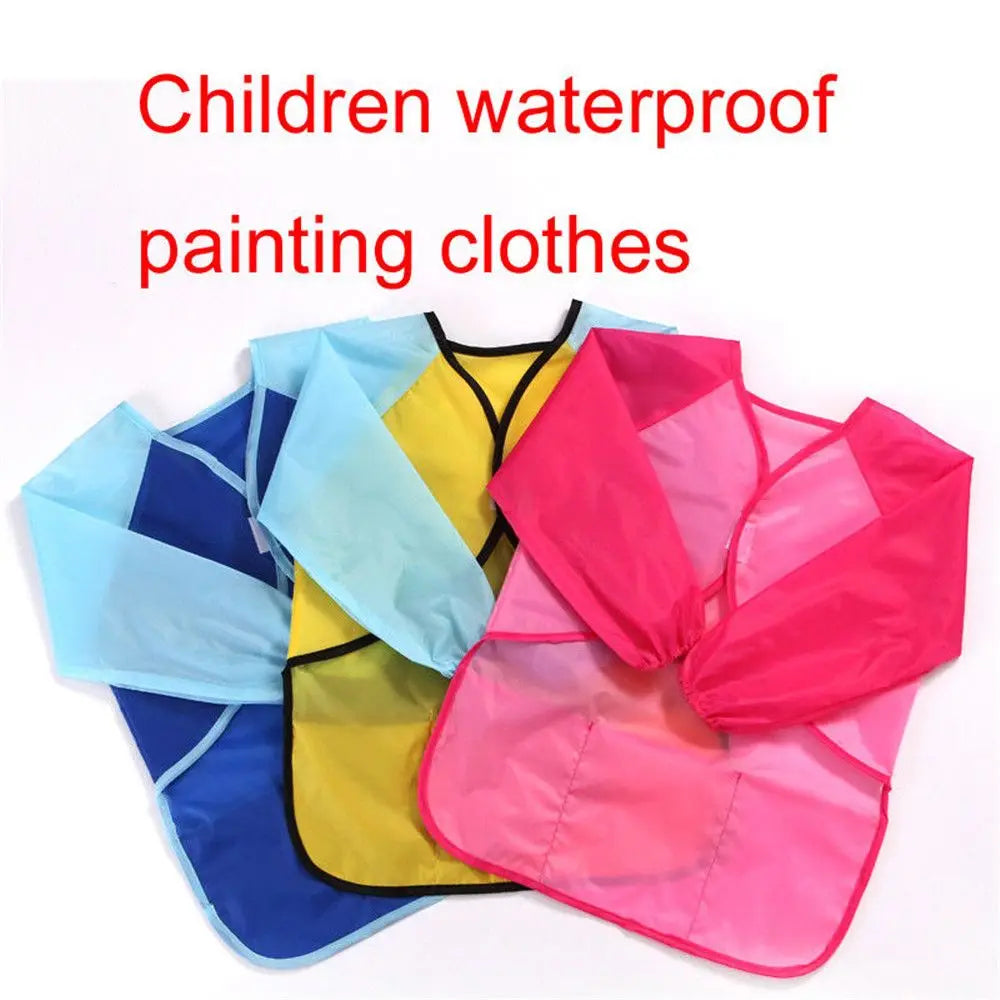 Children Art Baking Craft Kitchen Waterproof Art Kids Painting Apron Cooking Bib
