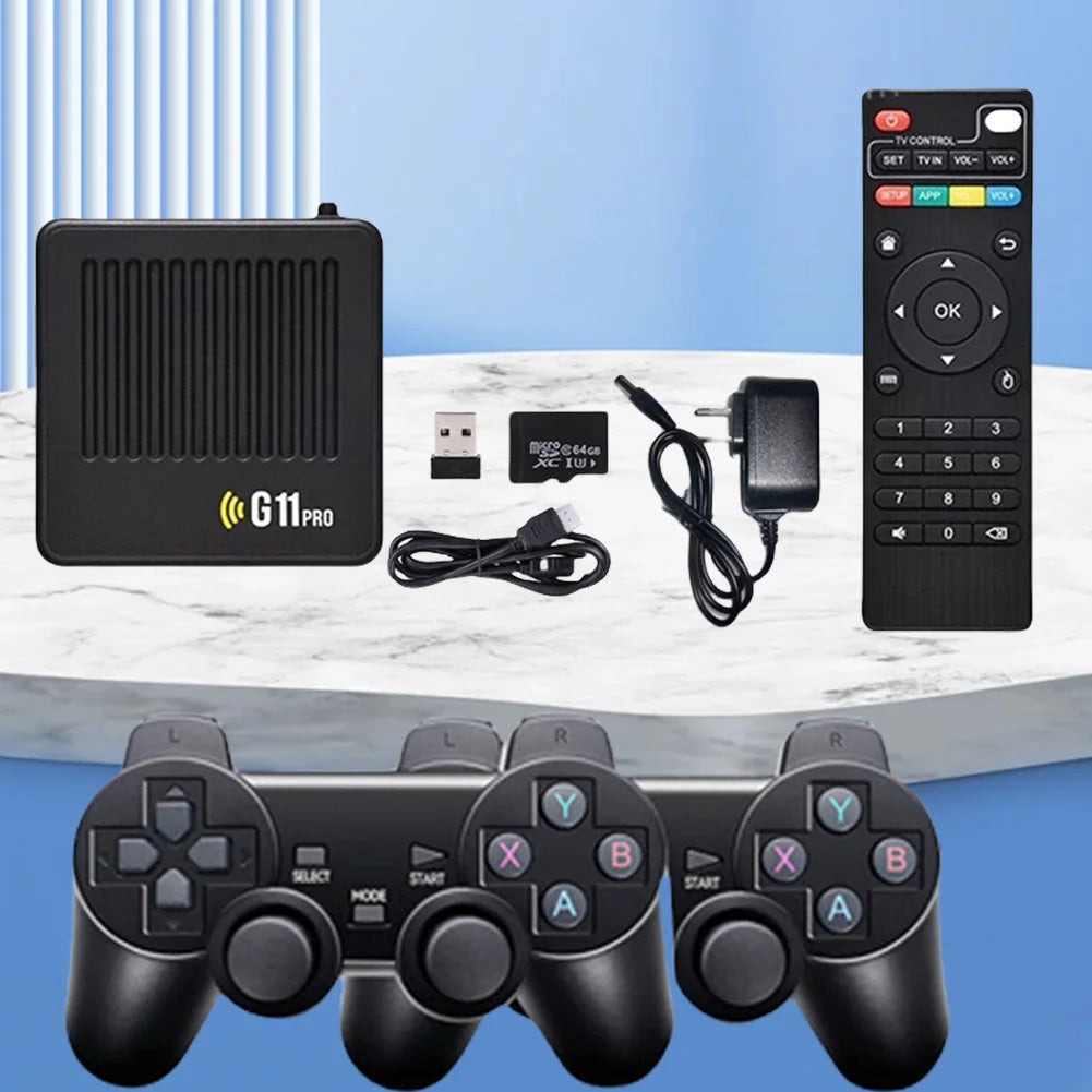 G11 Pro Retro Home Console Built in 10000+ Retro Games Plug and Play 4K HDMI-Compatible Output with 2.4G Wireless Dual Gamepad