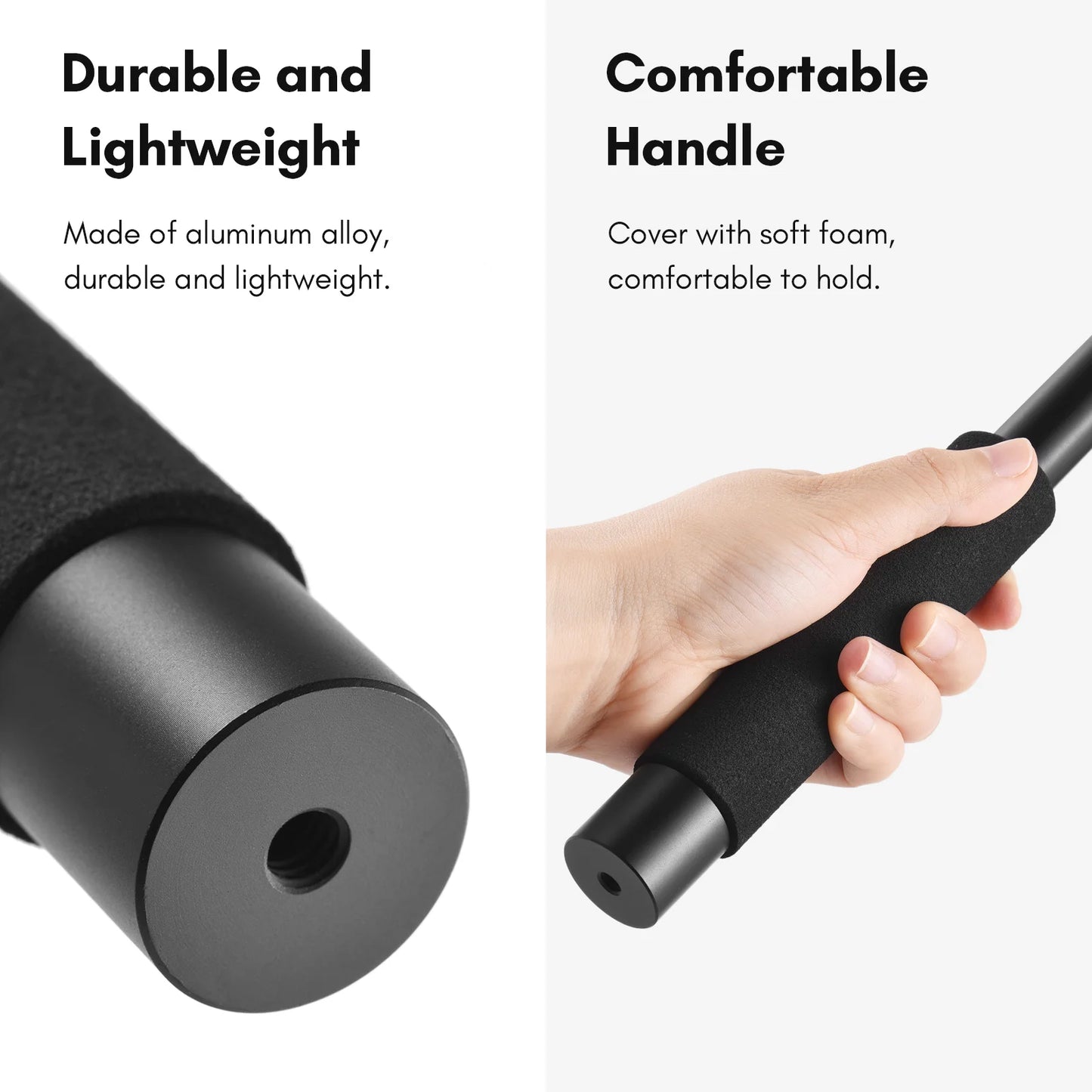 Andoer Handheld Microphone Boom Arm 4-Section Extendable Mic Arm Aluminum Alloy Boom Pole for Microphones 1/4 Inch Screw Thread
