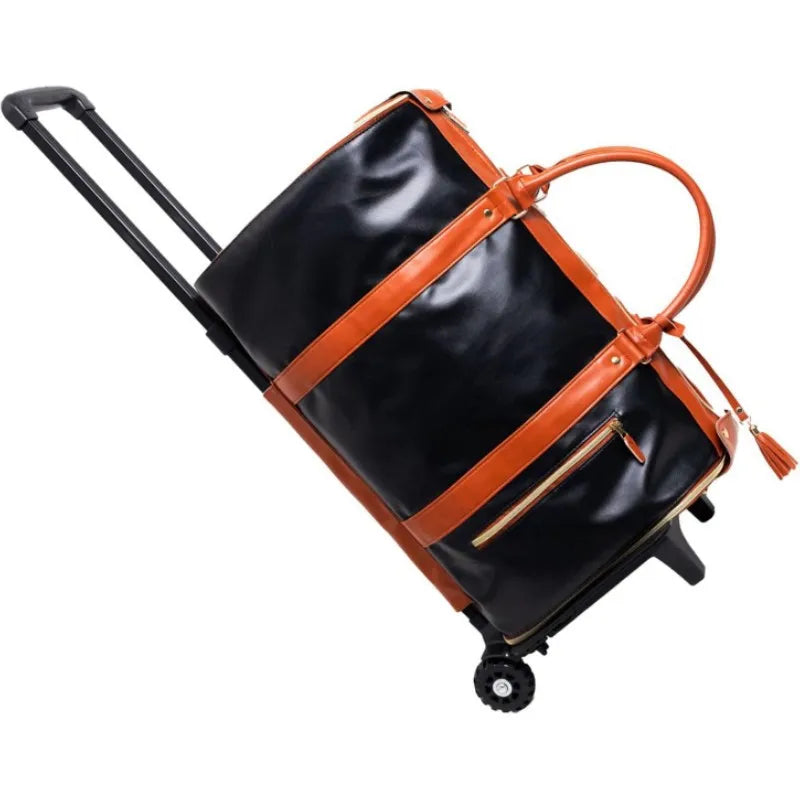Garment Bags with Wheels Carry On Duffel Bag for Travel Garment Suitcase for Dress Suit Convertible Rolling Weekender Flight Bag