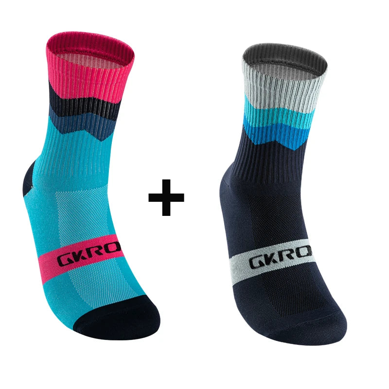 2pairs Professional Cycling Socks Breathable Road Bicycle Socks Men Women Outdoor Sports Racing e Compression Cycling For Women