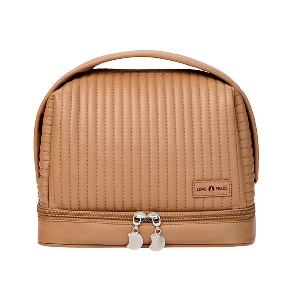 Girls Cosmetic Bag for Makeup PU Leather Make Up Organizer Case Handbag Women Travel Toiletry Storage Pouch Make Up Case