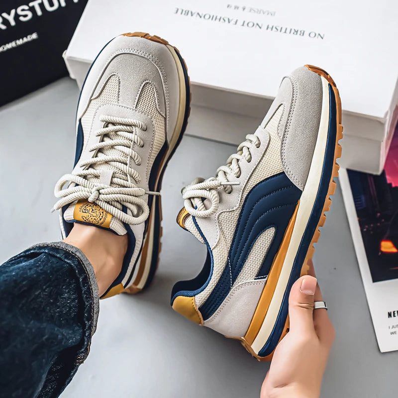 2025 Spring Men's Brand Sneaker Comfortable Platform Sports Shoes Men Non-Slip Breathable Running Shoes Man zapatillas de hombre