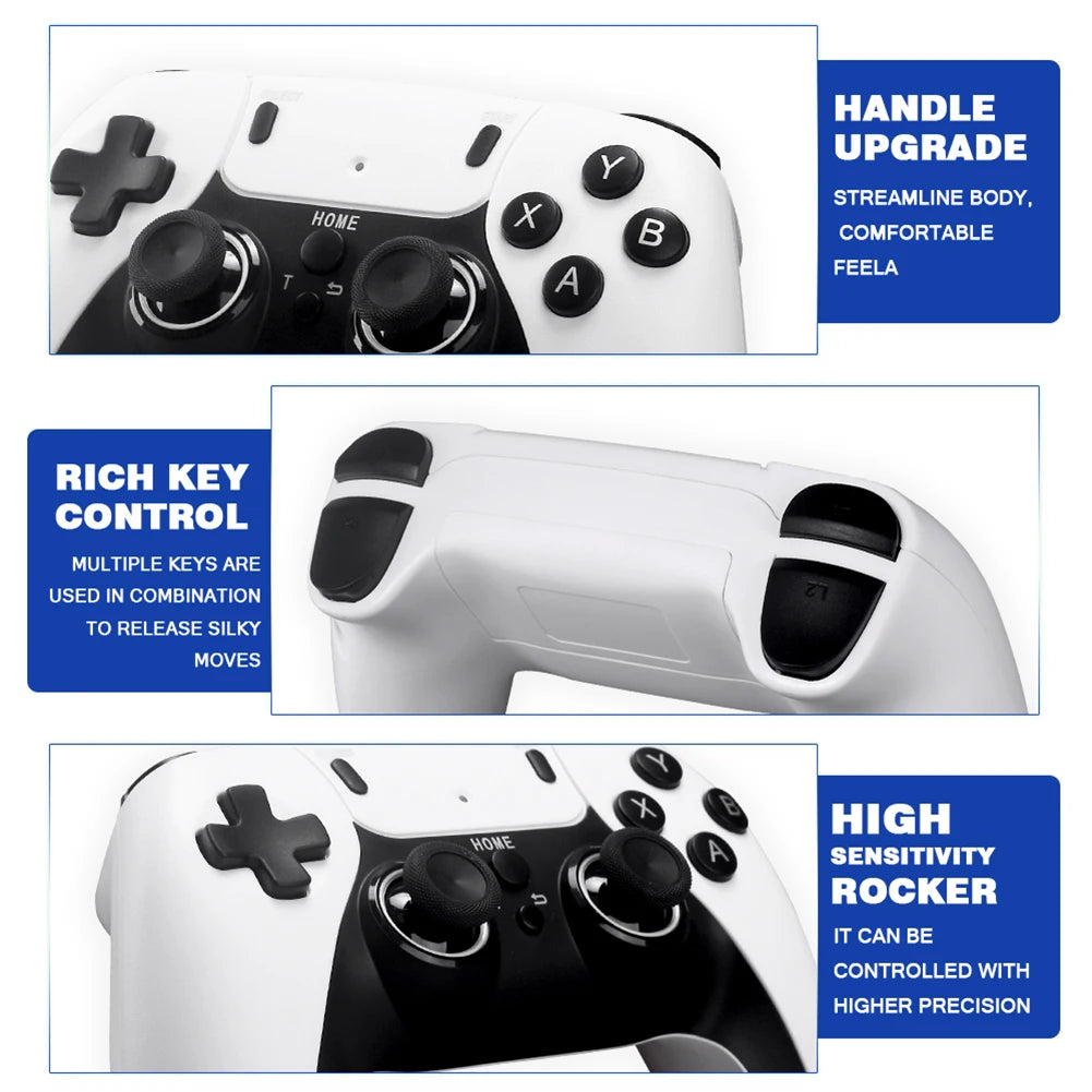 M8 PRO 4K Video Game Console Wireless Controller Gamepad Built-in 10000+ Games Handheld Game Player HD TV Game Stick for PS1 GBA