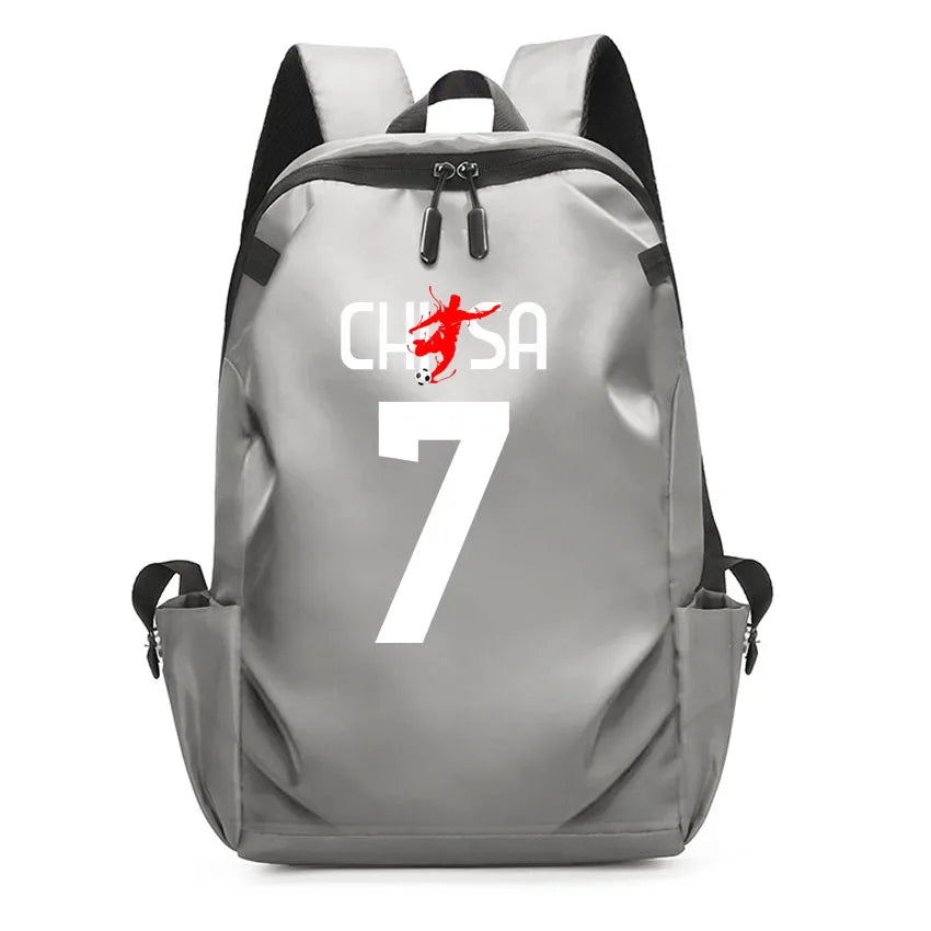 Men Laptop Backpacks Oxford High School Rucksack Boy girl Student Backpack Soccer Superstars DIM RIA Number 22 Printed usb