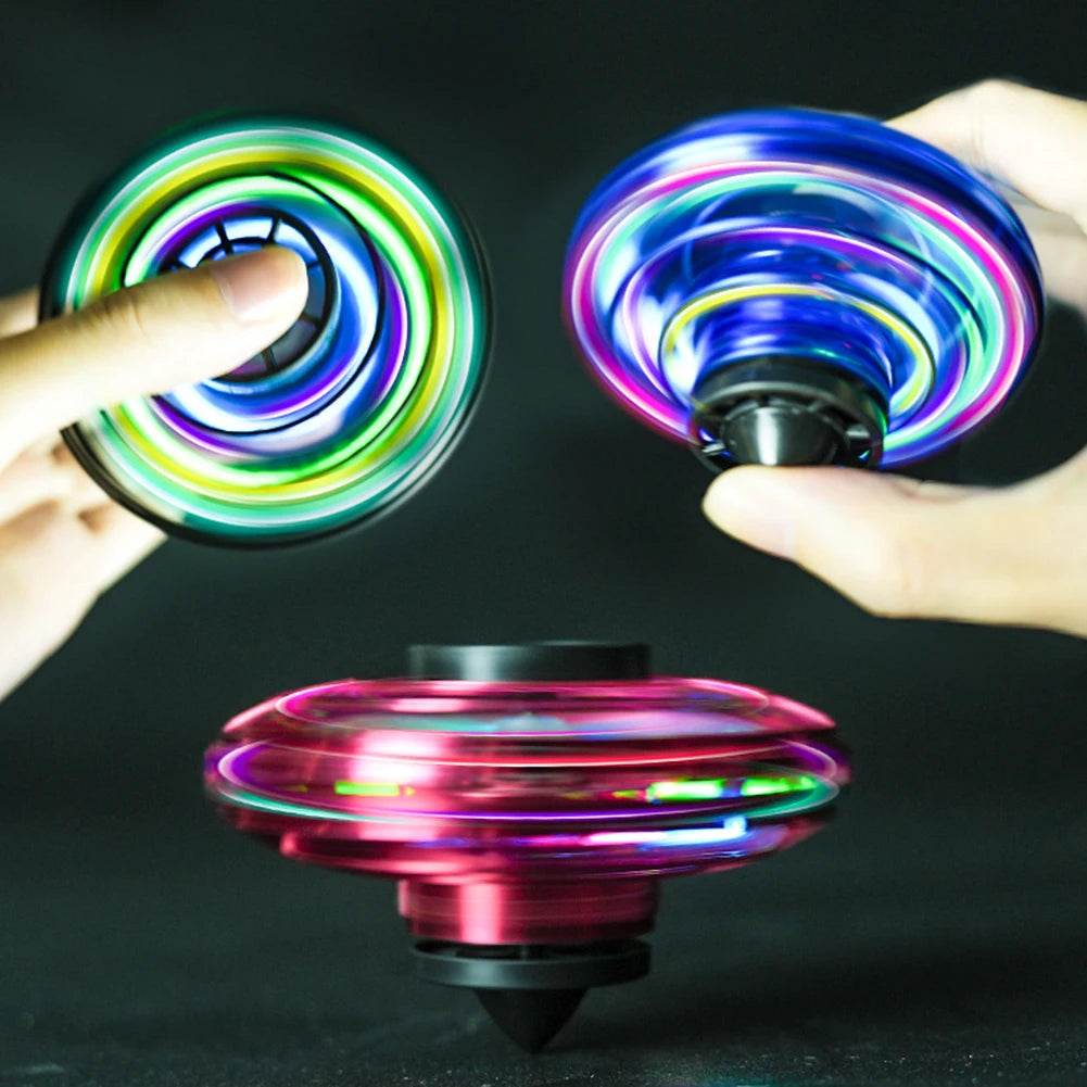 1-5PCS Fingertip Flying Gyro 360° Rotating Helicopter Spinner Toy 100mAh with LED Lights for Adult Kids Decompression Toy