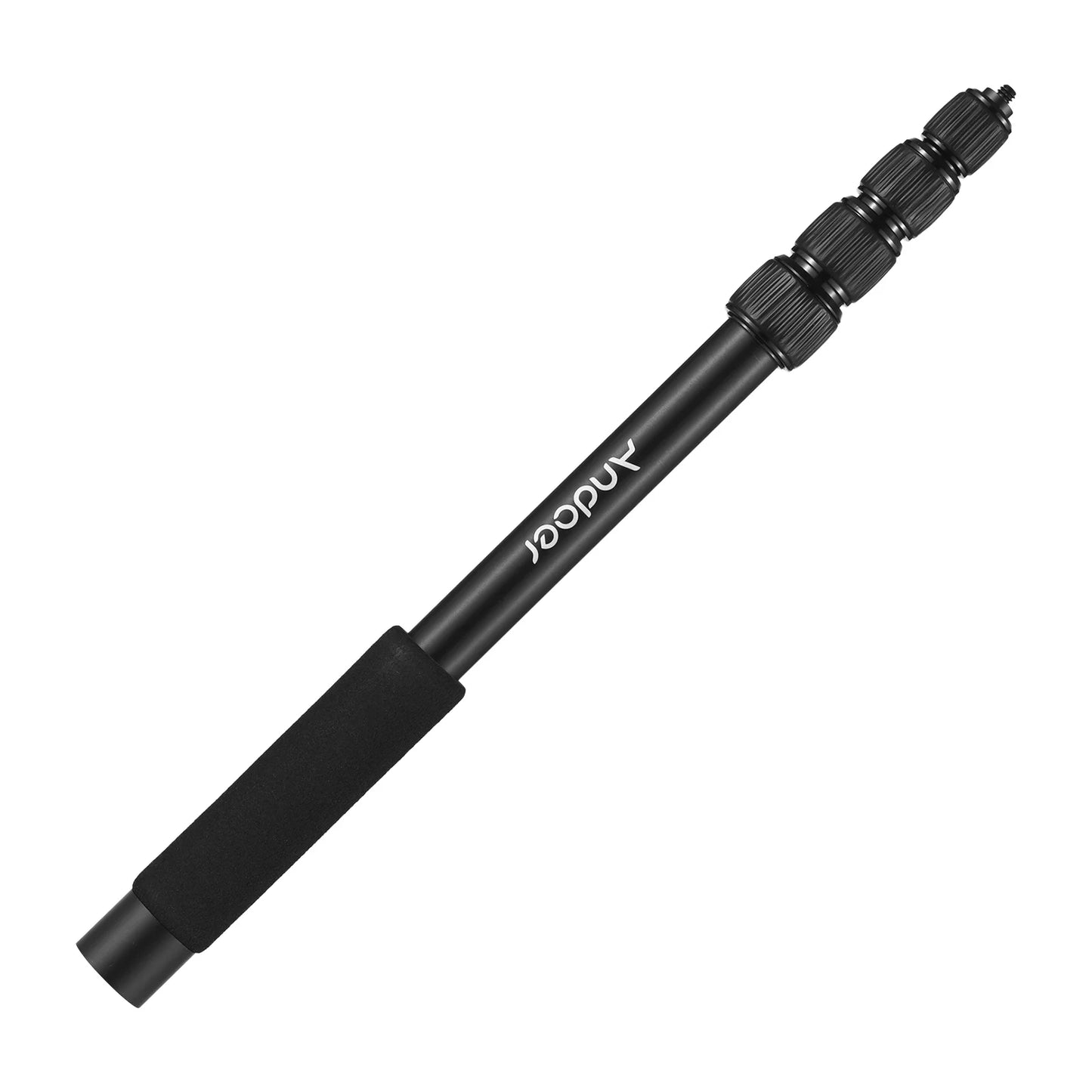 Andoer Handheld Microphone Boom Arm 4-Section Extendable Mic Arm Aluminum Alloy Boom Pole for Microphones 1/4 Inch Screw Thread