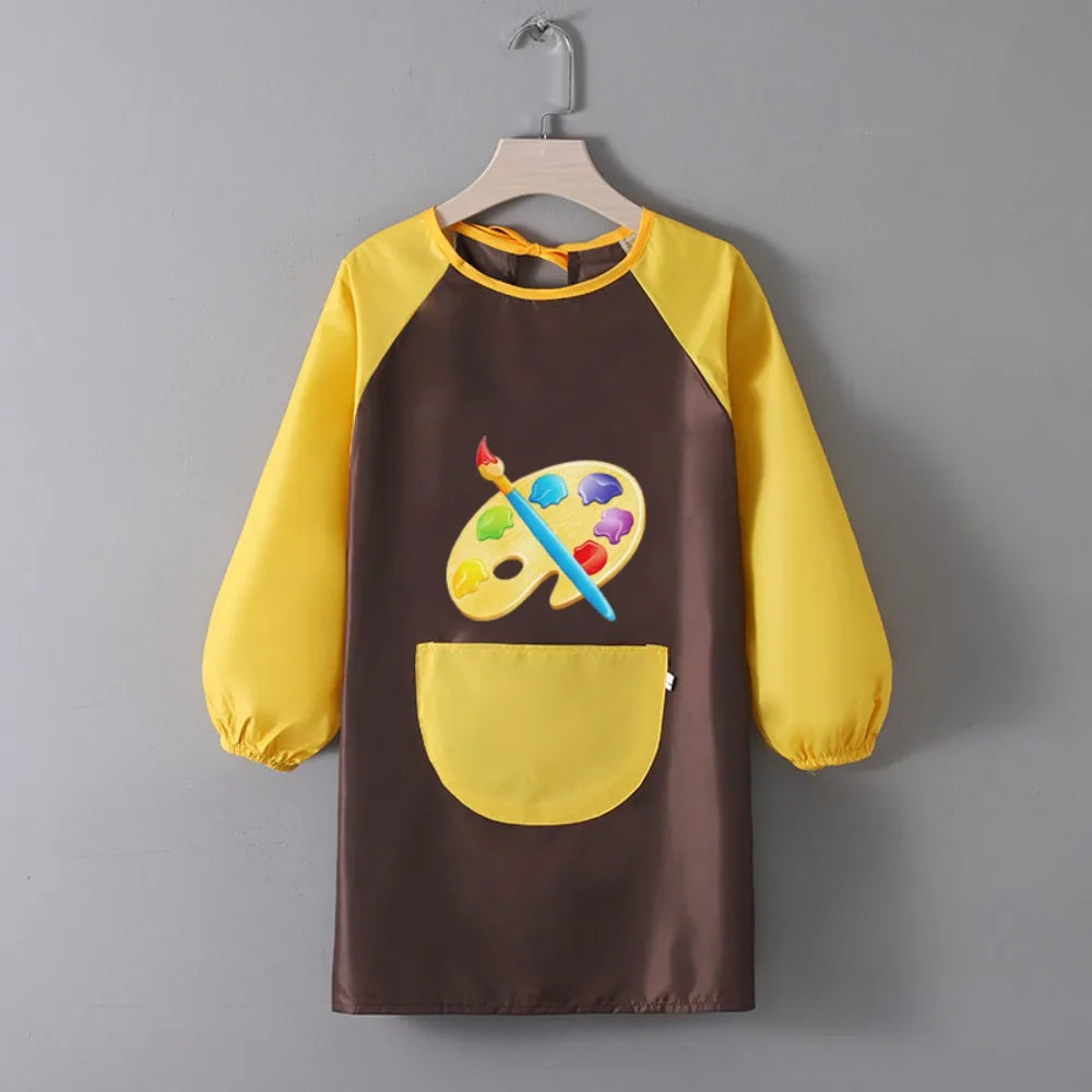 Gifts Polyester Kids Painting Apron Waterproof Long Sleeved Cooking Apron Cosplay Costume Baking Bibs