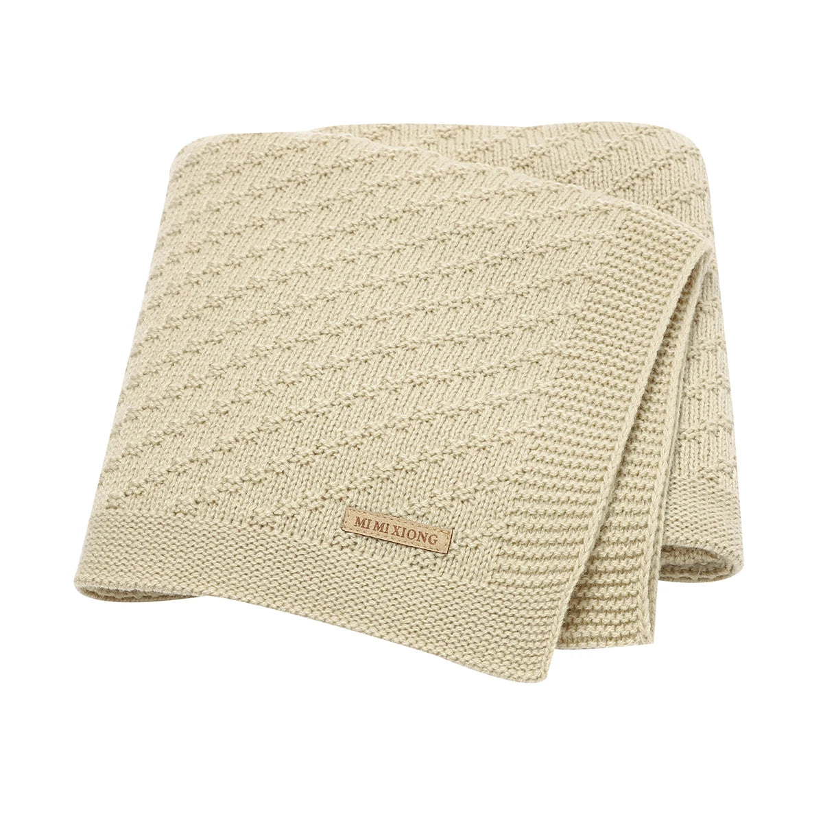 Solid Color 70 cm * 90 cm 0-24 Months Newborn Baby Swaddle Wraps Soft Infant Security Blankets Knitted Acrylic Baby Blankets
