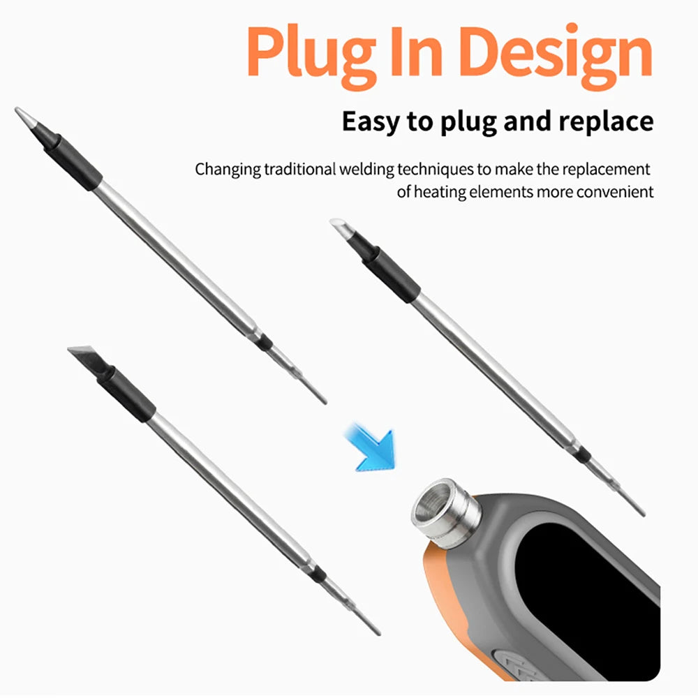 8-15W Type-C Digital Electric Soldering Iron Kit Intelligent Adjustable Temperature Fast Heating Mini Solder Irons Repair Tool