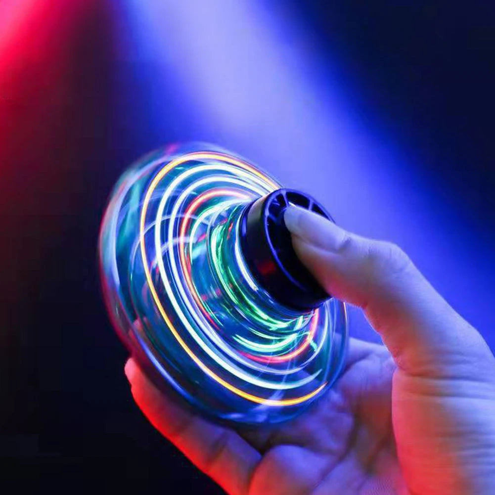 1-5PCS Fingertip Flying Gyro 360° Rotating Helicopter Spinner Toy 100mAh with LED Lights for Adult Kids Decompression Toy