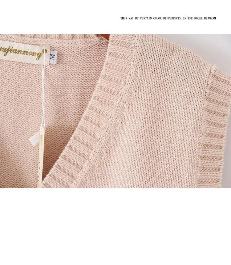 Japanese School JK Uniform Sweater Vest High School Uniform For Girls Boy Cosplay Halloween Winter Anime Vest cute Knitting Coat