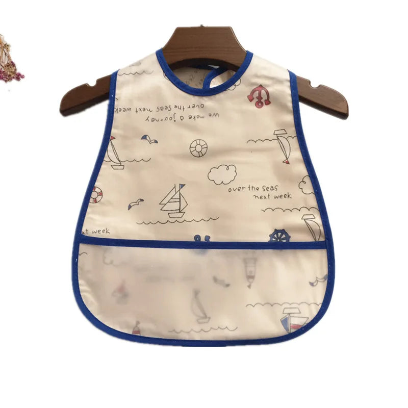 Waterproof Sleeveless Bibs Children Apron Adjustable Feeding Smock Bibs Kids Eating Dinner Breastplate Baby Bavoir Clothing