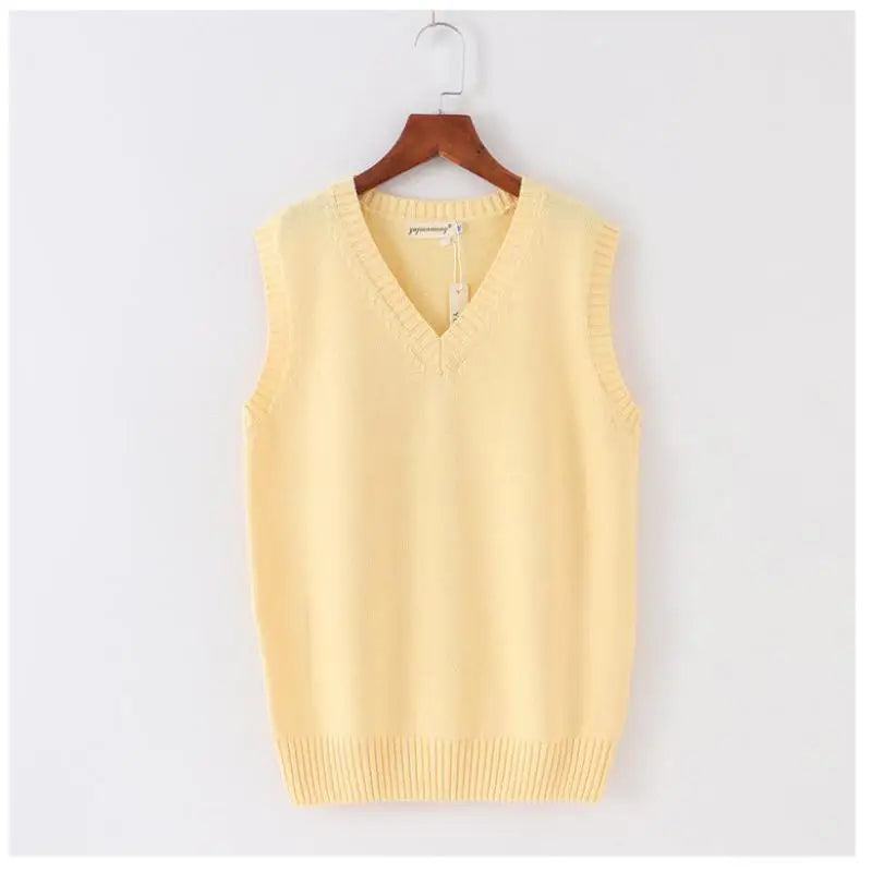 Japanese School JK Uniform Sweater Vest High School Uniform For Girls Boy Cosplay Halloween Winter Anime Vest cute Knitting Coat