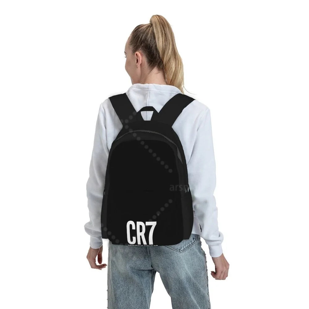 Cristiano Ronaldo CR7 Backpacks Lightweight School Bag Student Bookbag Unisex Laptop Daypacks for Travel Hiking Camping