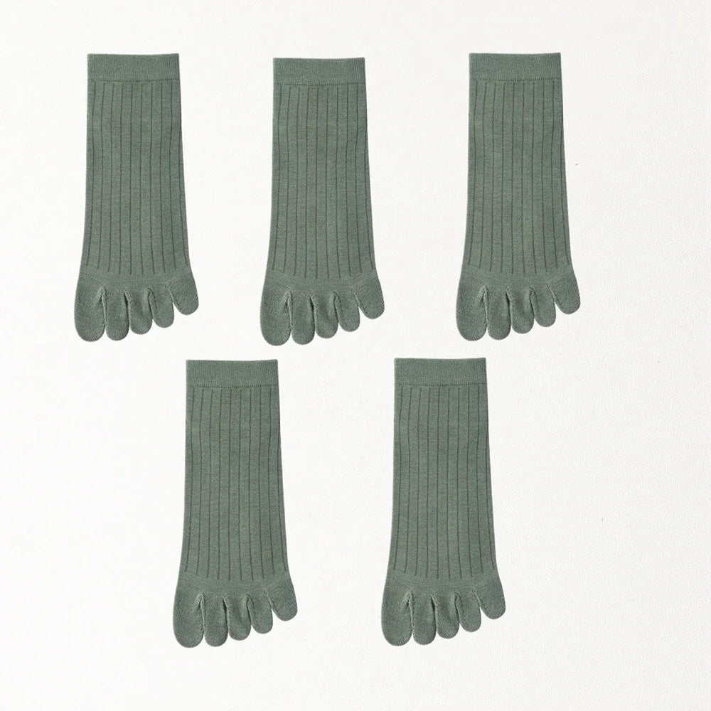 5 Pairs Summer Five Finger Socks for Men Thin Cotton Toe Socks with Separate Fingers Low Cut Ankle Sports Socks high quality