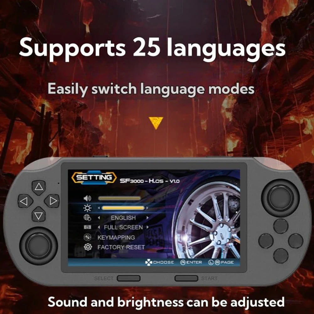 Retro Gaming Console 4.5 Inch IPS Screen Retro Handheld Video Game Console Game Player for Kids & Adults