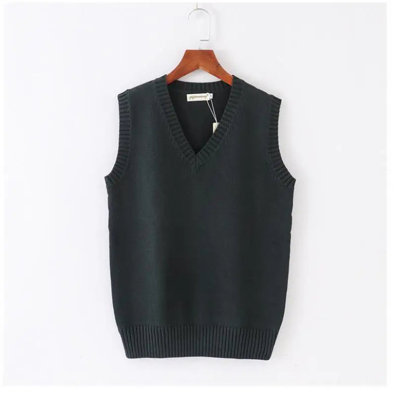 Japanese School JK Uniform Sweater Vest High School Uniform For Girls Boy Cosplay Halloween Winter Anime Vest cute Knitting Coat